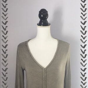 Basic Grey Braided Long Sleeve